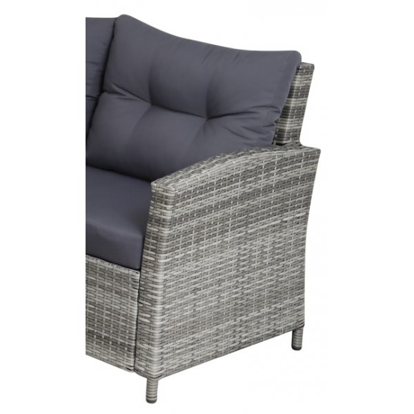 Santiago Outdoor-Gruppe aus synthetischem Rattan - Grau