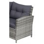 Santiago Outdoor-Gruppe aus synthetischem Rattan - Grau