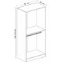 Larett Kleiderschrank 90 cm - Weiß