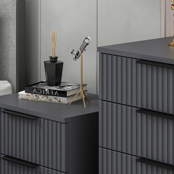 Cikani Kommode 72 x 42 cm - Anthrazit
