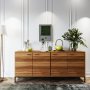 Porta Sideboard - Nussbaum/schwarz