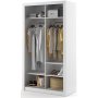 Mervyn Garderobe mit Schiebetüren und Stauraum D120 cm - weiß
