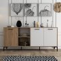 Aurora Sideboard - Eiche/weiß