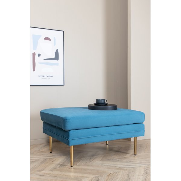 Savanna Hocker - Blauer Samt