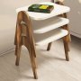 Couchtisch Paris 48,6 x 35,5 cm - Nussbaum/Creme