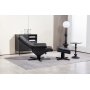 Duvnäs Reclinersessel mit Fußhocker - schwarzes PU