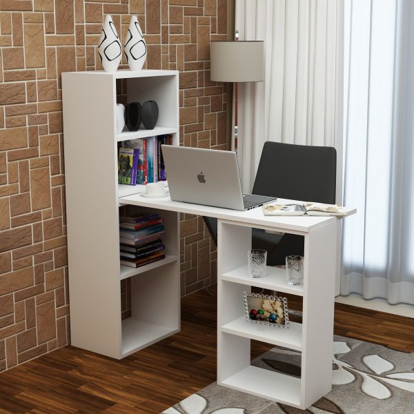 Letzter Schreibtisch 90x40 cm - Weiß