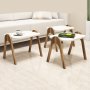 Couchtisch Paris 48,6 x 35,5 cm - Nussbaum/Creme