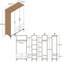 Kumsal Kleiderschrank 9 Walnuss/Weiß
