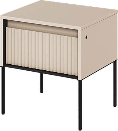 Trend-Nachttisch - Beige/Schwarz
