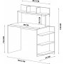 Bett Schreibtisch 104,5 x 55 cm - Weiß