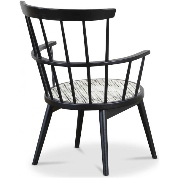 Scoop Lounge Sessel - Schwarz / Rattan