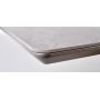Valentino Esstisch 160-220 x 90 cm - Grauer Marmor/Hellgrau/Gold