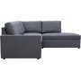 Schlafsofa Dream mit Stauraum (Ecksofa) rechts - Dark Grey