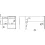 Function Plus Schreibtisch 145,1 x 81 x 76,8 cm - Schwarz/Eiche