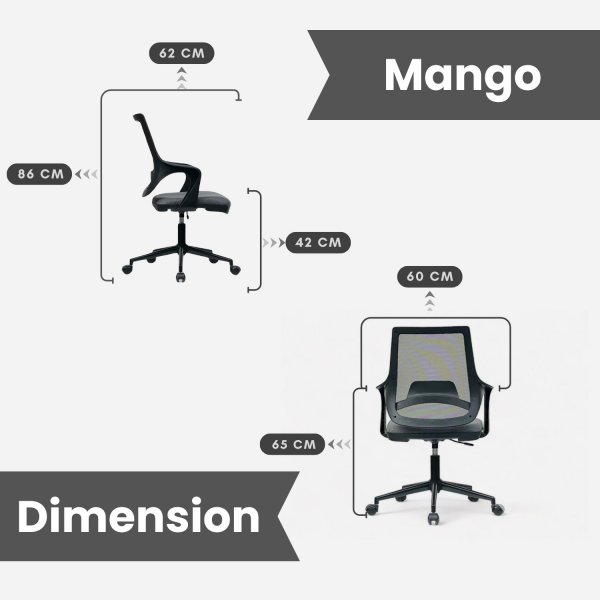 Mango-Bürostuhl - Anthrazit