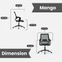 Mango-Bürostuhl - Anthrazit