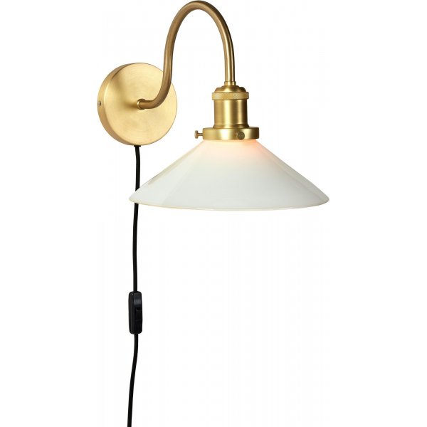 Axel Wandleuchte - Opalglas/Messing - 25 cm