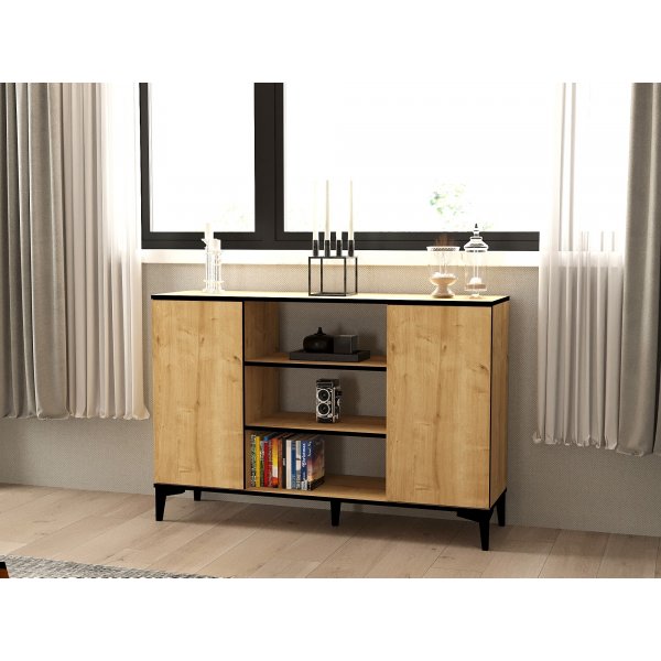 Ebin Sideboard - Saphireiche/Schwarz