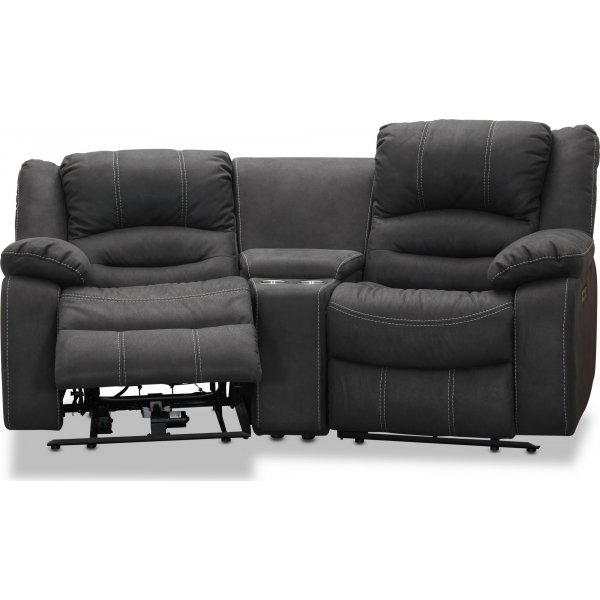 Kensington elektrisches 2-Sitzer-Sofa mit verstellbarer Kopfstütze - Grau
