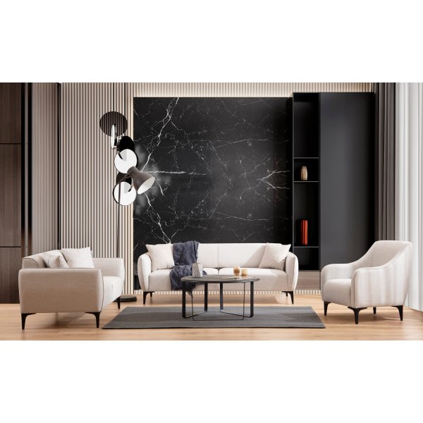 Belissimo 3-Sitzer-Sofa - Weiß