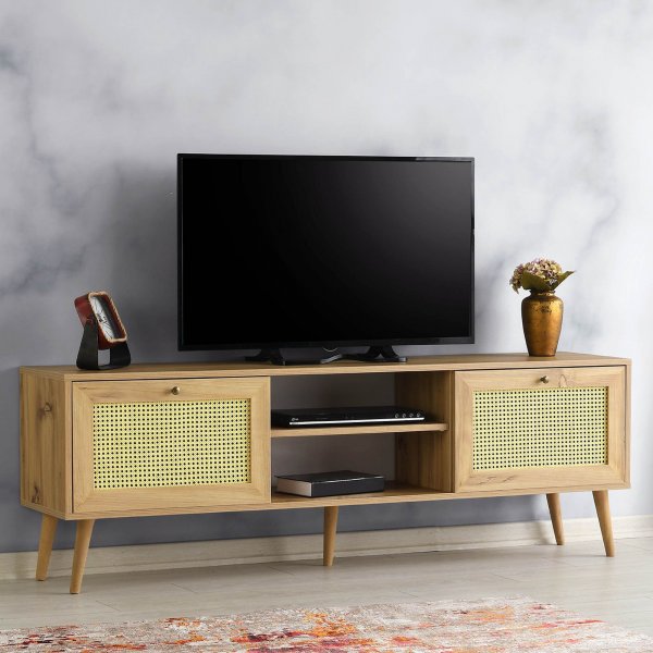 Letoon Medienbank 180 cm - Eiche