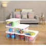 Leander Aufbewahrungsbox 35x20 cm 12er-Pack - Transparent