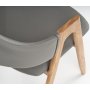 Stuhl Pearl - Grau (PU) / Holz
