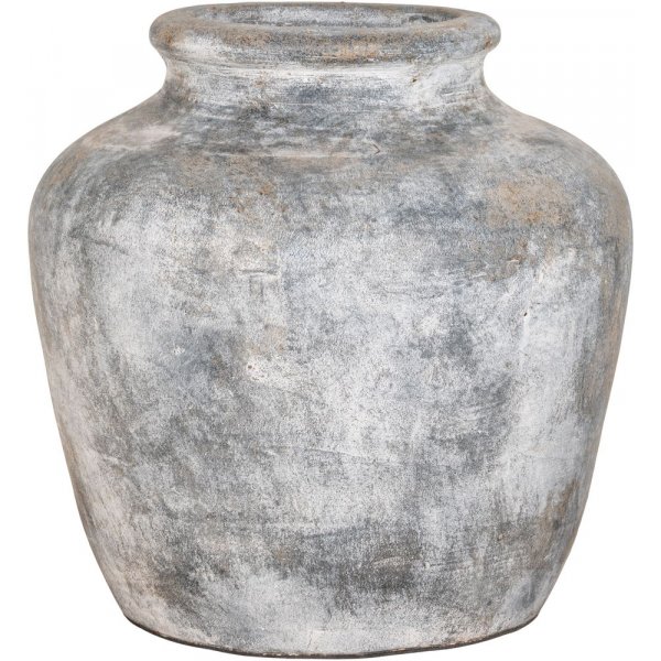 Dekorative Vase aus Santo Terrakotta - Hellgrau