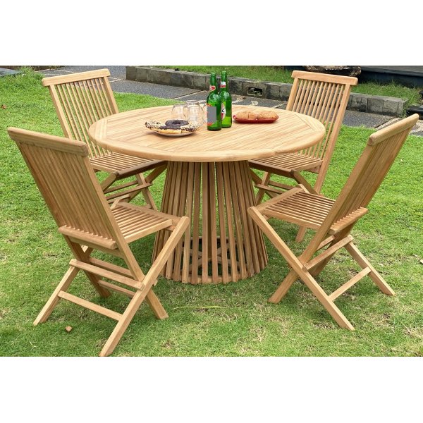 Saltö runder konisch geformter Esstisch D120 cm - Teak