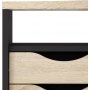 Function Plus Schreibtisch 145,1 x 81 x 76,8 cm - Schwarz/Eiche