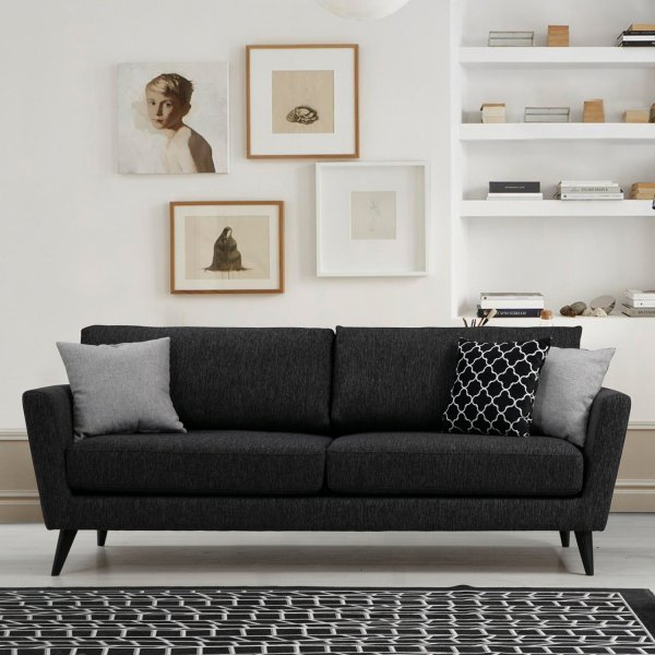 Mayorka 3-Sitzer-Sofa - Dunkelgrau