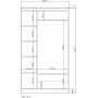 Lavinia Kleiderschrank 105 x 50 x 210 cm - Weiß