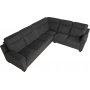 Ecksofa Salem aus dunkelgrauem Stoff