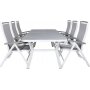 Virya Outdoor-Essgruppe mit 6 Albany-Stühlen - Weiß/Grau