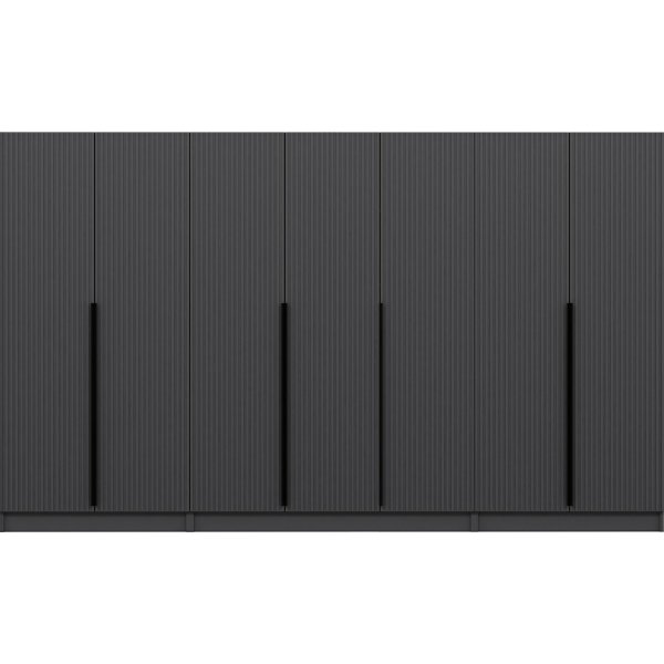 Cikani Kleiderschrank 315x52x210 cm, Variante A - Anthrazit