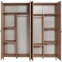 Imaj Kleiderschrank - Sonoma-Eiche/Rot