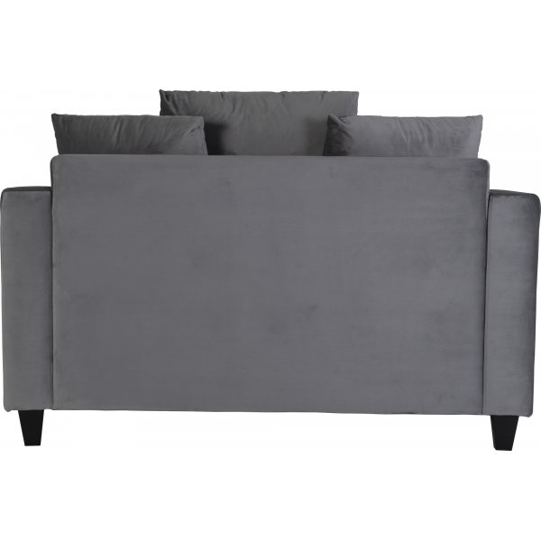 Brandy Lounge Sessel 1,5-Sitzer Sofa - Dunkelgrau (Samt)