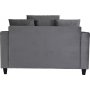 Brandy Lounge Sessel 1,5-Sitzer Sofa - Dunkelgrau (Samt)
