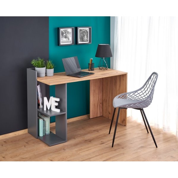 Oluf Schreibtisch 122x57 cm - Eiche/anthrazit