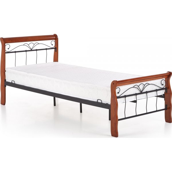 Bettrahmen Anika 90 cm - Kirsche antik/Schwarz