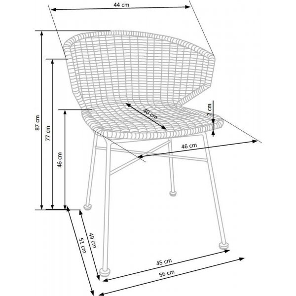 Cadeira Esszimmerstuhl 407 - Rattan