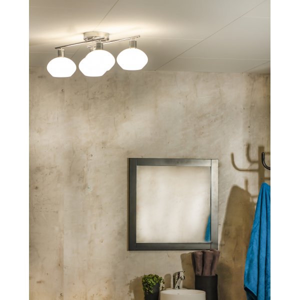 Plafond Elba - Chrom/Opalweiß