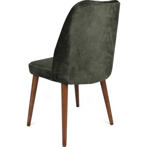 Alfred Esszimmerstuhl-Set - Khaki/Walnuss