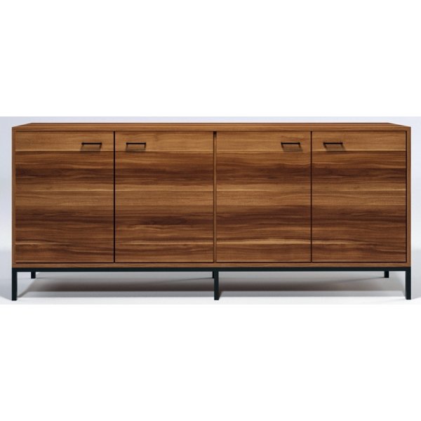 Porta Sideboard - Nussbaum/schwarz