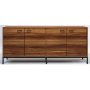 Porta Sideboard - Nussbaum/schwarz
