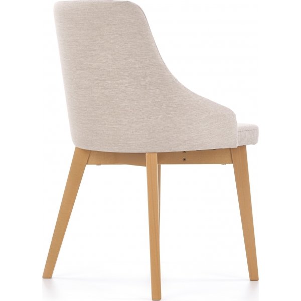Catrin Esszimmerstuhl - Beige (Stoff) / Holz