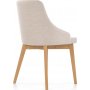 Catrin Esszimmerstuhl - Beige (Stoff) / Holz