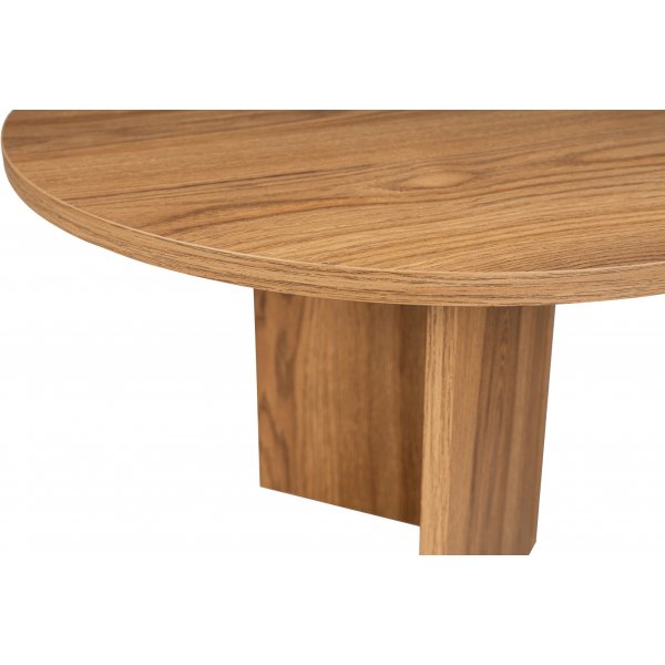 Ovaler Couchtisch 120 x 60 cm - Braun