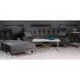 Adena 3-Sitzer Sofa - Dunkelgrauer Samt